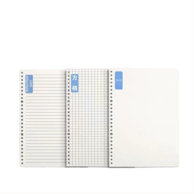 Caiet cu foi detașabile, copertă PVC, 100–200 de pagini, stil 39268347514