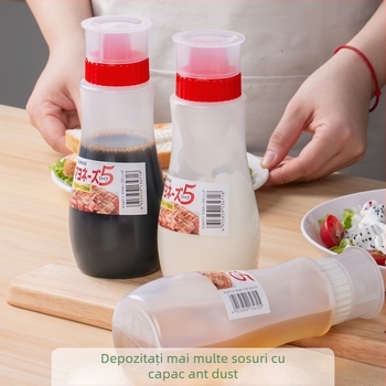 NAKAYA recipientă de tip squeeze cu cinci orificii pentru sosuri, din plastic, pentru sosuri lipicioase, design modern minimalist, lansată în primăvara lui 2017.