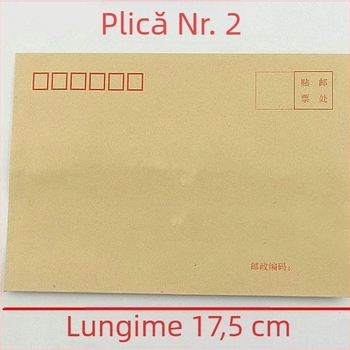 Plic din hârtie Kraft Hongnian, model No. 7/C5, stil plic poștal, 5 tipuri
