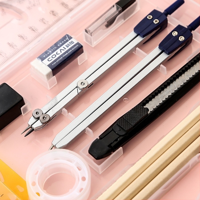 Set de instrumente de desen mecanic pentru arhitectură și inginerie civilă — brand Koga, material aliaj PS/zinc, neimportat, fără autorizare IP