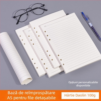 Caiet cu foi detașabile, 6 găuri, forest paper, 80 de pagini, model 120500, posibilitate de logo