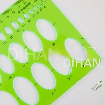 Șablon oval pentru desen și geometrie arhitecturală – Brand DIHAN, Import: Nu, Licență IP: Nu