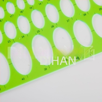 Șablon oval pentru desen și geometrie arhitecturală – Brand DIHAN, Import: Nu, Licență IP: Nu