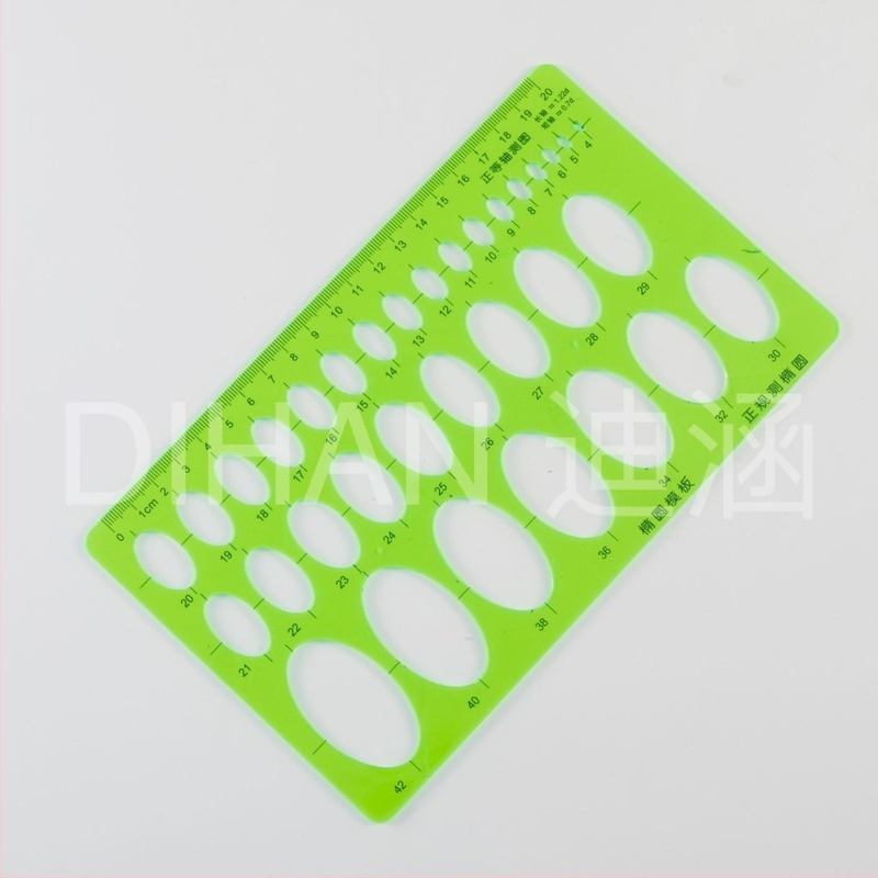 Șablon oval pentru desen și geometrie arhitecturală – Brand DIHAN, Import: Nu, Licență IP: Nu