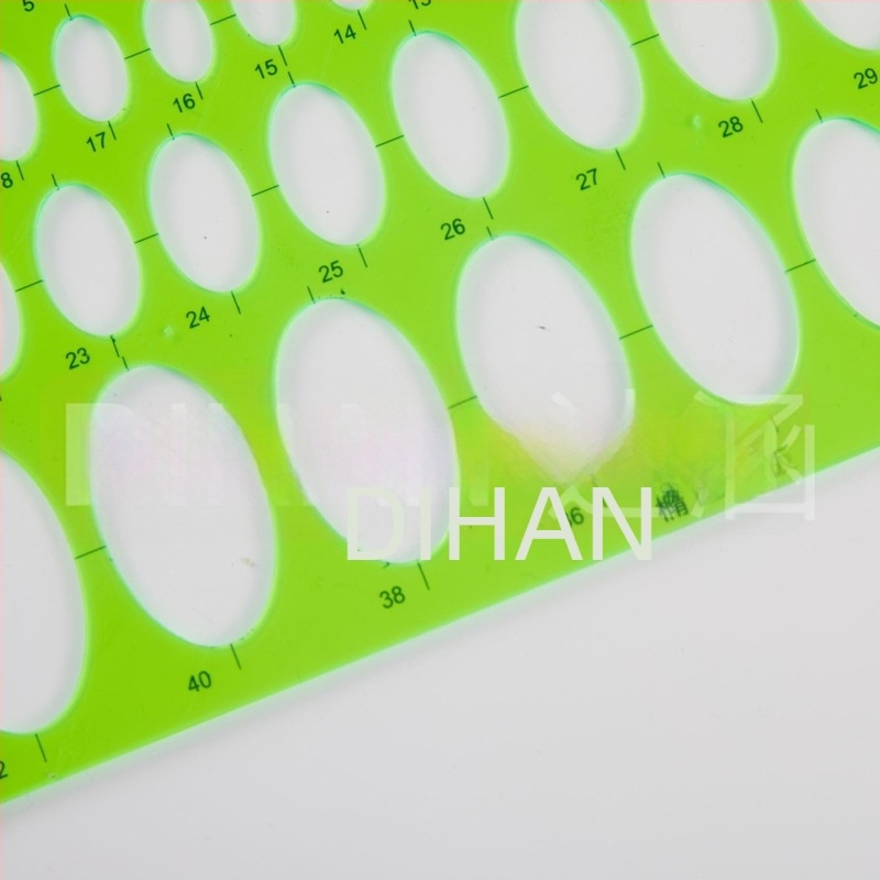 Șablon oval pentru desen și geometrie arhitecturală – Brand DIHAN, Import: Nu, Licență IP: Nu