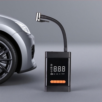 Pompa de aer portabilă pentru mașină, fără fir, cu afișaj digital, 12V reîncărcabilă, 60 L/min