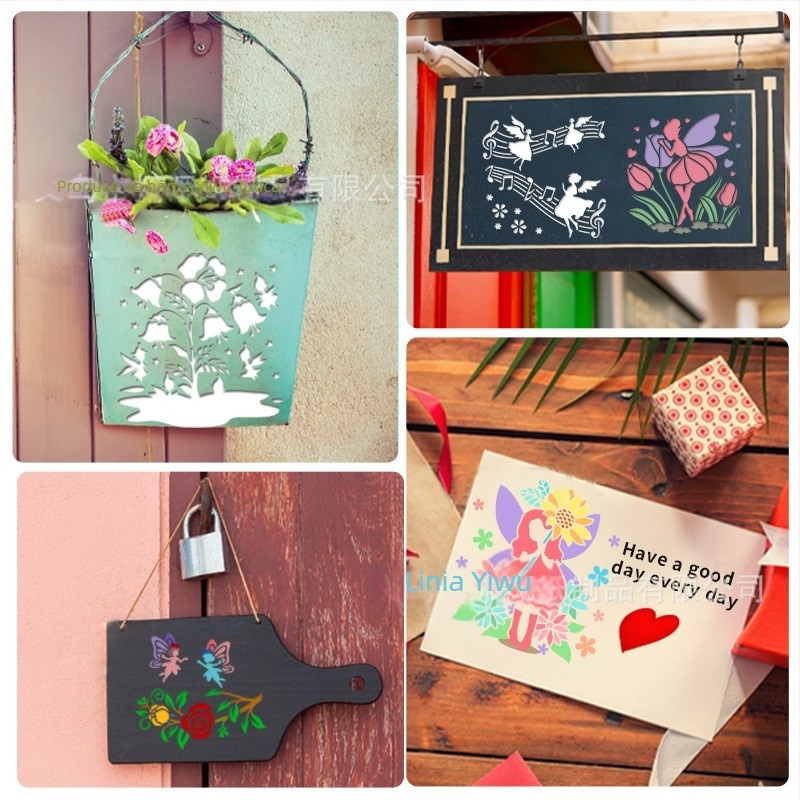 Șablon de tăiere pentru pictură, decor de perete pentru fete — Deepen, material PET, non-importat, fără autorizare IP