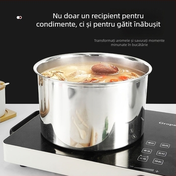 Recipient de condimente din oțel inoxidabil 304 cu capac, corp îngroșat pentru condimente lichide