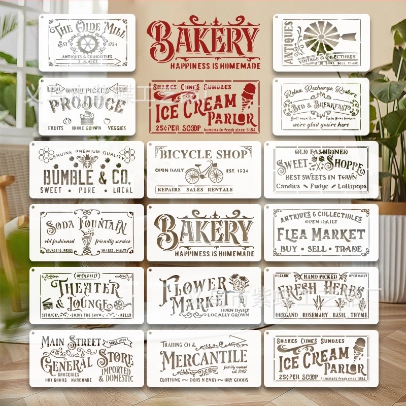 Poster retro american pentru perete — Șablon DIY, Placă de imprimare PET cu decupaj, Brand Other, Non-importat, IP neautorizat