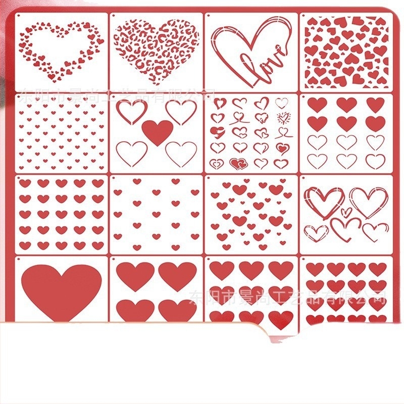 Șablon inimă cu decupaj pentru vopsire cu spray (Material PET; Importul nu; Fără autorizare IP)