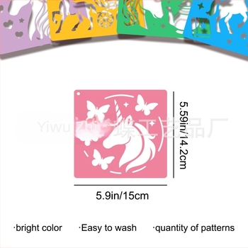 Șablon graffiti DIY pentru copii – Seria de Crăciun, șablon perforat pentru pictură, PET material