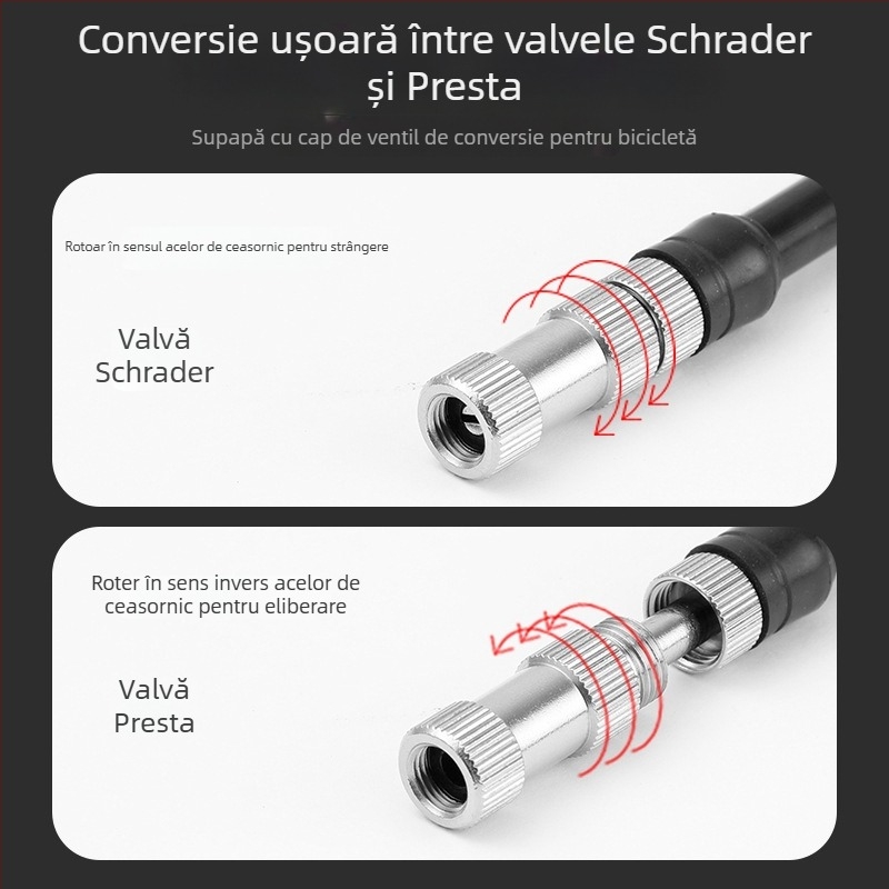 Pompa manuală pentru bicicletă JetCool CB-10018, 120 psi, duză Beautiful Mouth
