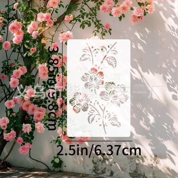 Șablon de pictură cu trandafiri – decor DIY, material PET, brand Other, nu este importat, IP neautorizat