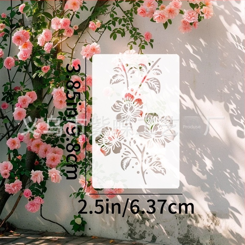 Șablon de pictură cu trandafiri – decor DIY, material PET, brand Other, nu este importat, IP neautorizat