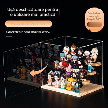 Cutie acrilică de afișare și depozitare – protecție împotriva prafului, capacitate 2 L, stil modern minimalist, potrivită pentru sufragerie, dormitor, birou și studiu