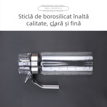 Sticlă de ulei din sticlă cu capac de presare, design minimalist modern, funcție de bază