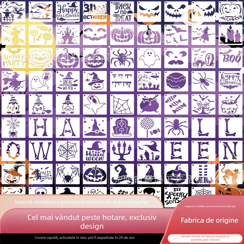 Șablon de pictură DIY pentru perete — Material PET, Brand: Altă marcă, Importat: Nu