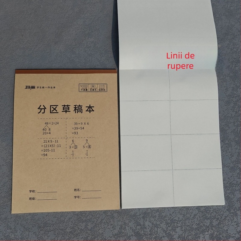 Mary 16K caiet de schițe secționat pentru elevi — stil plic, imprimare siglă disponibilă, personalizare