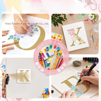 Șablon PET pentru DIY jurnalizare – modele cu flori, plante și litere în limba engleză (MB193, Brand Other)