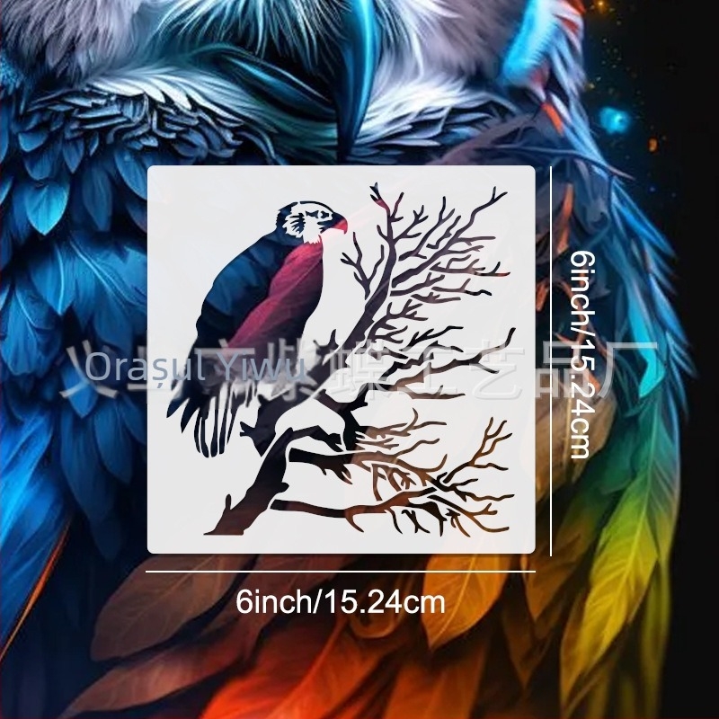 Șablon de desen cu siluete de animale, export internațional, PET, cod A1102, brand Yiwu City Purple Butterfly Crafts Factory