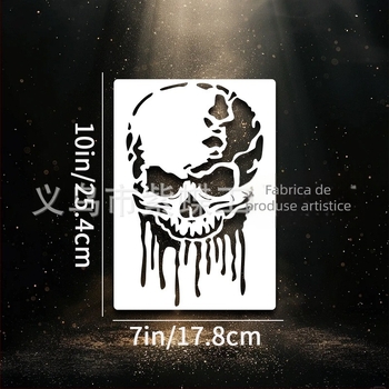 Șablon DIY pentru pictură pe craniu, material PET, marcă Purple Butterfly, fără autorizare IP