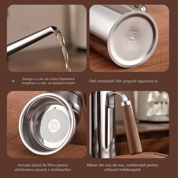 New Xianda sticlă de ulei din oțel inoxidabil 304 cu filtru și perie integrată – recipient de ulei pentru bucătărie cu filtru și logo imprimat