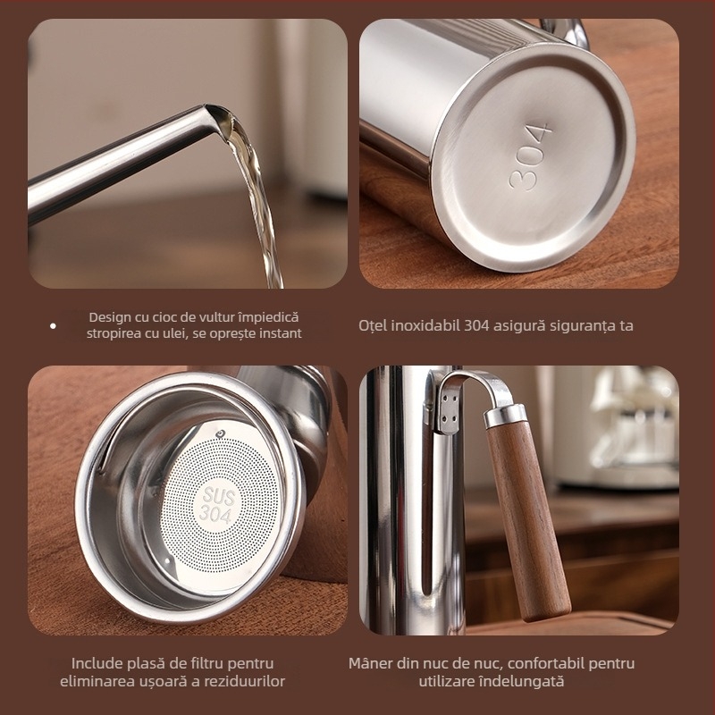 New Xianda sticlă de ulei din oțel inoxidabil 304 cu filtru și perie integrată – recipient de ulei pentru bucătărie cu filtru și logo imprimat