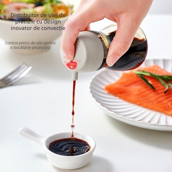 Sticlă din sticlă pentru sos de soia și oțet, etanșă, control al vărsărilor, potrivită pentru mese, snack baruri și bucătării