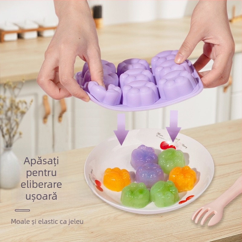 Formă din silicon pentru cuburi de gheată în formă de labă de pisică, cu cutie de depozitare a hranei pentru bebeluși, etanșă și potrivită pentru congelare, stil minimalist drăguț, 1 bucată
