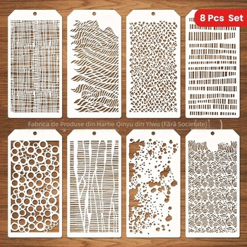 Șablon de pictură cu temă leopard, card plastic texturat decupat, fundal pentru pictură prin zgâriere pentru copii; Material: Plastic; Importat: Da; Drepturi IP: Nu