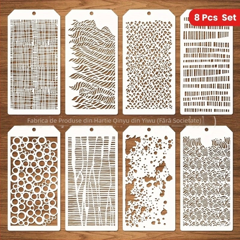 Șablon de pictură cu temă leopard, card plastic texturat decupat, fundal pentru pictură prin zgâriere pentru copii; Material: Plastic; Importat: Da; Drepturi IP: Nu