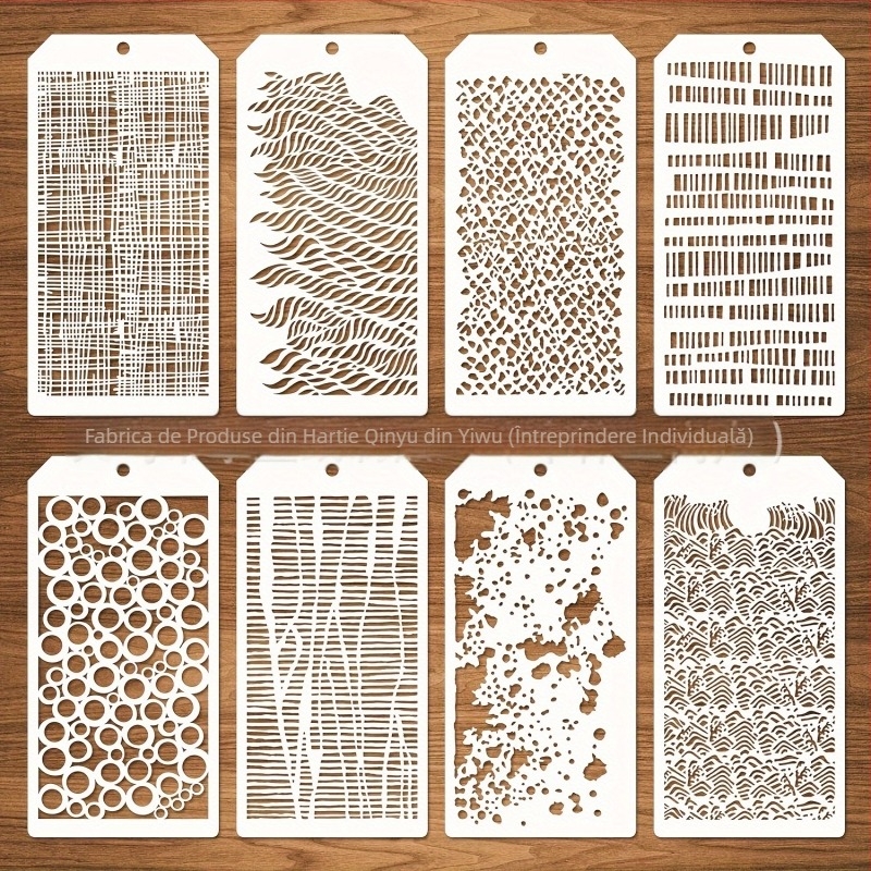 Șablon de pictură cu temă leopard, card plastic texturat decupat, fundal pentru pictură prin zgâriere pentru copii; Material: Plastic; Importat: Da; Drepturi IP: Nu