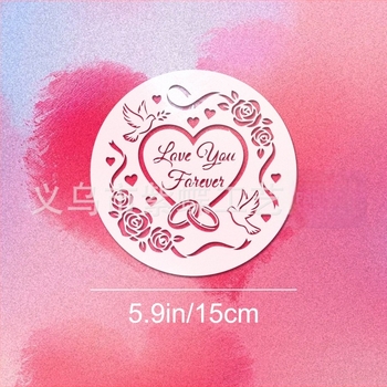 Șablon de pictură din PET pentru Ziua Îndrăgostiților, reutilizabil, model SJX-191, instrument de desen manual