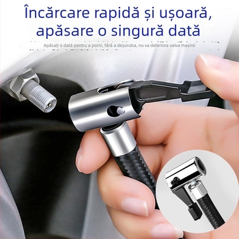 Pompa de pneuri pentru mașină, 12V, portabilă, cu senzor de presiune, 35 L/min, 120W, cablu 3 m