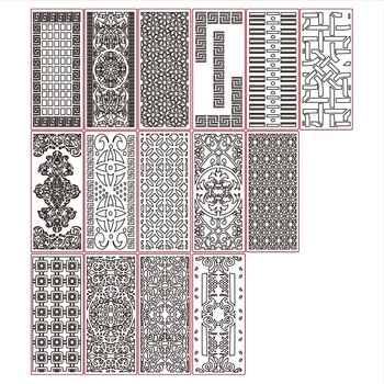 Șablon de perete cu decupaj pentru pictură cu textură geometrică — PET, brand Purple Butterfly, import: Nu, IP autorizat: Nu