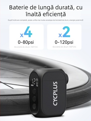 Pompa manuală portabilă pentru bicicletă