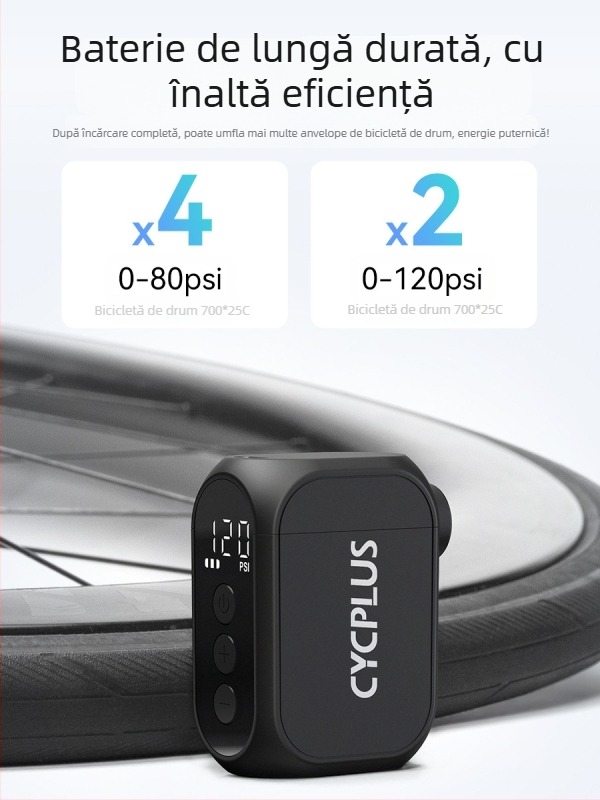 Pompa manuală portabilă pentru bicicletă