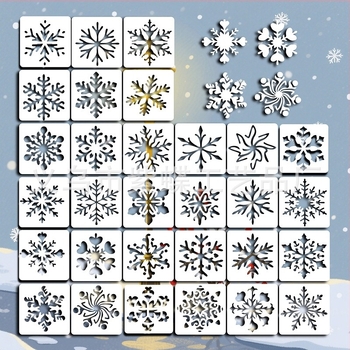 Șablon de decupare pentru desenele copiilor, ornamente de Crăciun, PET material, marcă Yiwu Purple Butterfly