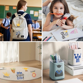 Șablon de vopsire pentru absolvirea grădiniței cu design de pălărie pentru diplomă — Deepen, PET, licență a mărcii private: Da, import: Nu, IP: Nu