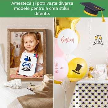 Șablon de vopsire pentru absolvirea grădiniței cu design de pălărie pentru diplomă — Deepen, PET, licență a mărcii private: Da, import: Nu, IP: Nu