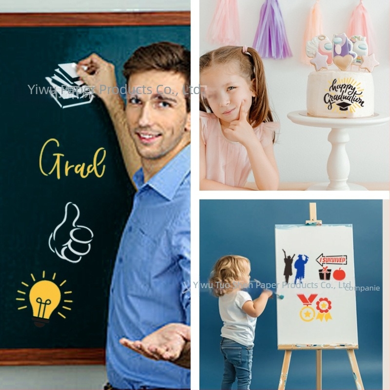 Șablon de vopsire pentru absolvirea grădiniței cu design de pălărie pentru diplomă — Deepen, PET, licență a mărcii private: Da, import: Nu, IP: Nu