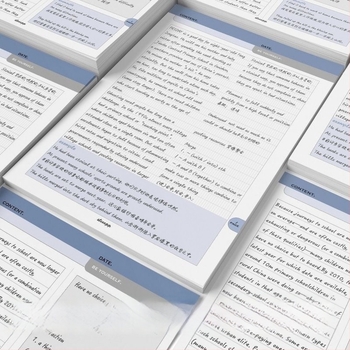Blue Dream B5 Bloc de notițe ruptibile pentru elevi — Memorie de vocabular, Design simplu monocrom (Nu se poate lipi; Formă: Desen animat; Licență IP: Nu)