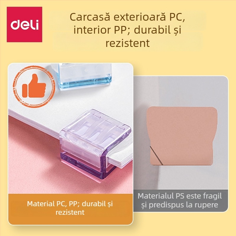 Deli clip acrilic pentru foi de test și legare fără cusur