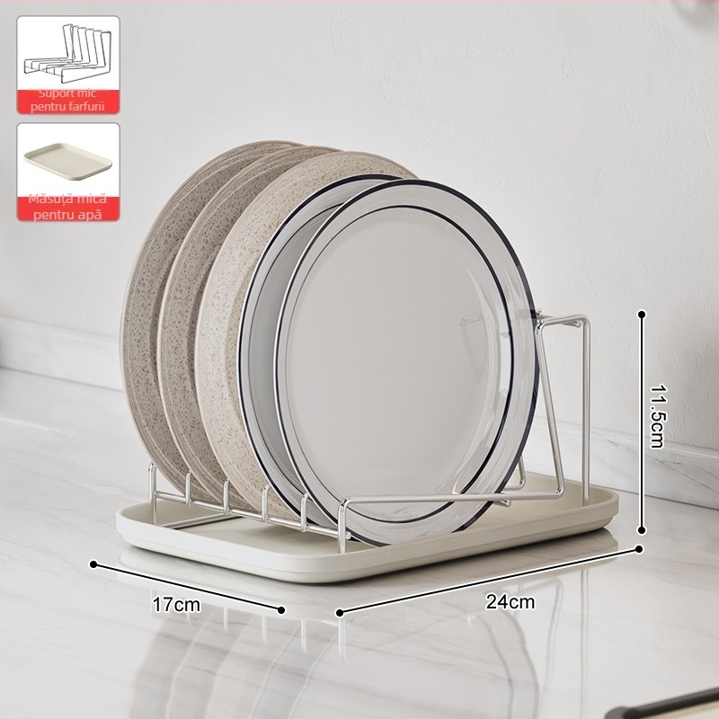 Raft pentru farfurii din oțel inoxidabil 304 — simplu, pentru dulap dezinfectare încorporat, cu drenaj, design modern