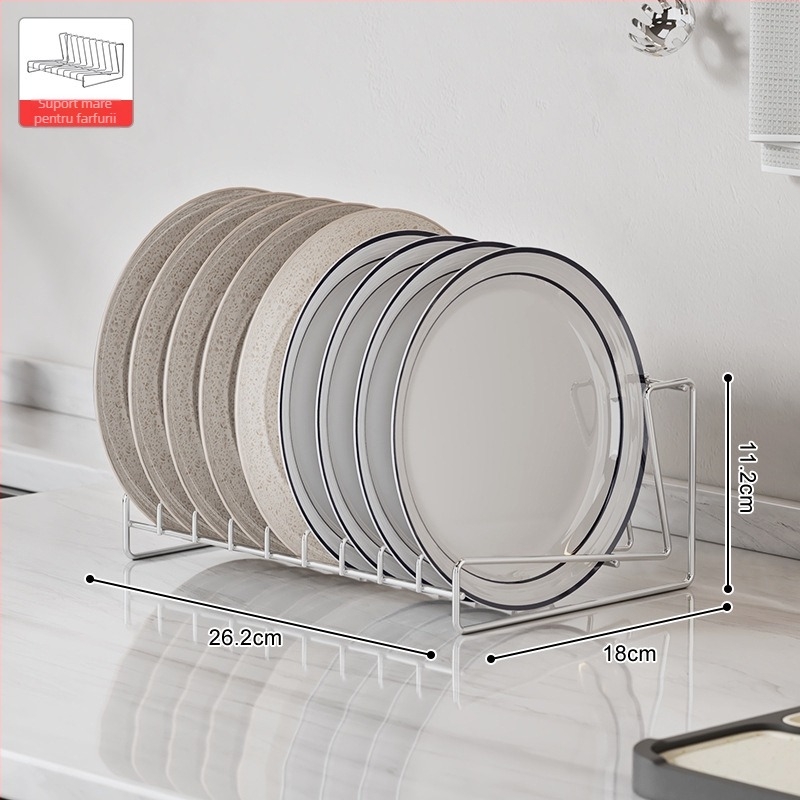 Raft pentru farfurii din oțel inoxidabil 304 — simplu, pentru dulap dezinfectare încorporat, cu drenaj, design modern