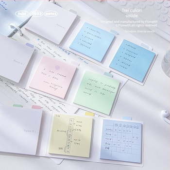Rosyposy notițe autoadezive în stil acordeon, bloc de notițe portabil cu spate adeziv, fără licență IP