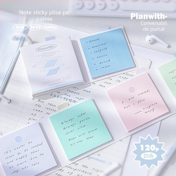 Rosyposy notițe autoadezive în stil acordeon, bloc de notițe portabil cu spate adeziv, fără licență IP