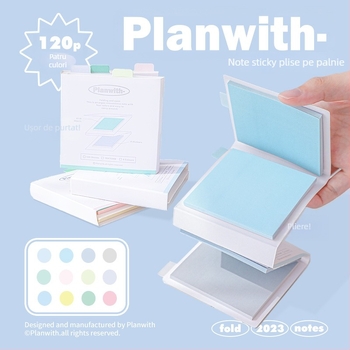 Rosyposy notițe autoadezive în stil acordeon, bloc de notițe portabil cu spate adeziv, fără licență IP