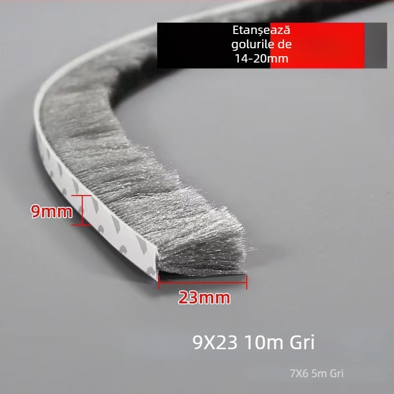 Bandă de etanșare pentru ferestre și uși, bandă autoadezivă din lână, pentru uși glisante, anti-impact, izolare fonică, rezistentă la temperaturi înalte