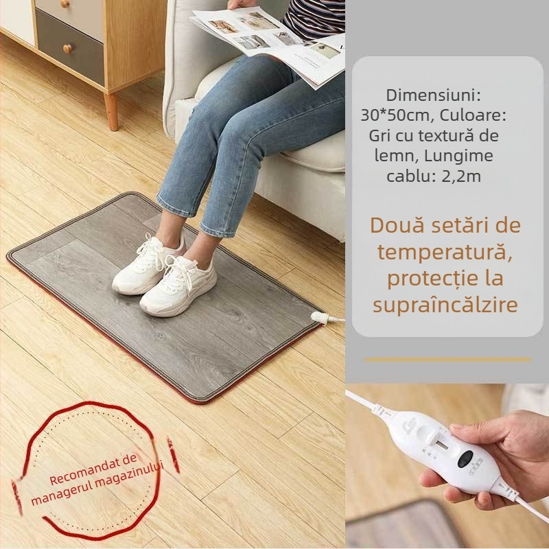 Covoraș de încălzire pentru picioare, birou, încălzire USB, 50W, covoraș sub birou